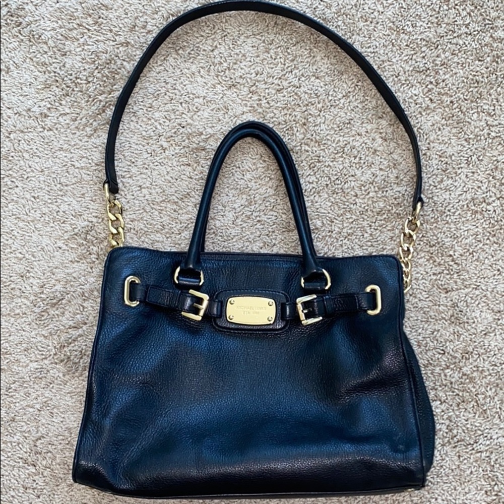 Black Leather Michael Kors Bag